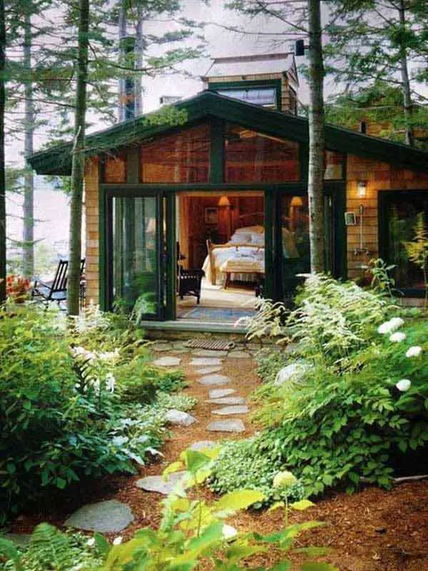 Forest Wood Cabin #cabin #loghouse #tinyhouse #decorhomeideas