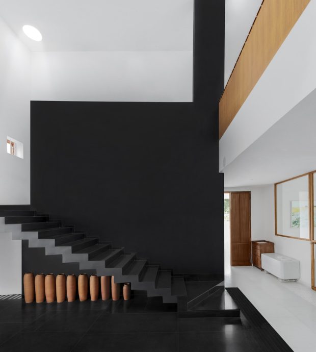 Modern black staircase