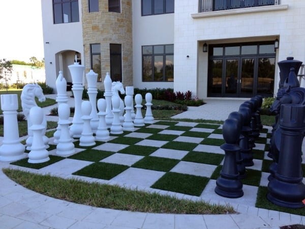 human-sized chess board