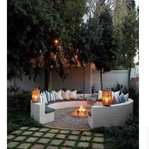 fire pit with gather-around seating